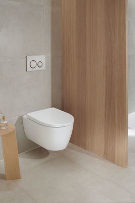 Geberit Wand-Tiefspül-WC Set WC-Sitz, mit AS, spülrandlos, KeraTect, 330 x 355 mm, Farbe weiß Bild 7
