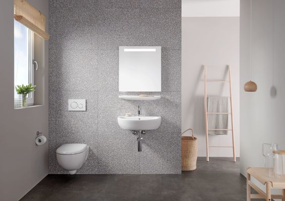 Geberit Waschtisch, 600 x 480 mm, mit HL, mit ÜL, weiss, 190 x 600 x 480 mm, Farbe weiß Bild 4