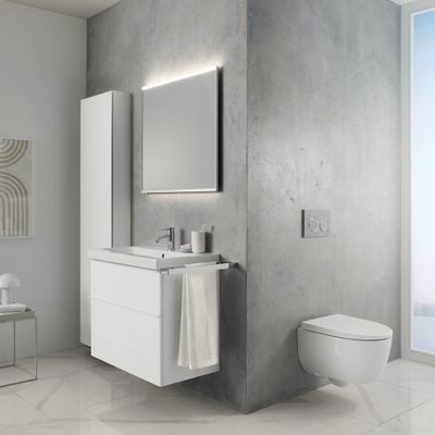 Geberit Wand-Tiefspül-WC Set WC-Sitz, mit AS, spülrandlos, kompakt, 330 x 355 mm, Farbe weiß Bild 6