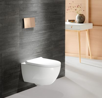 Geberit Wand-Tiefspül-WC Set, spülrandlos, (TurboFlush)Sitz mit AS, verdeckte Befestigung, 335 x 355 x 535 x 530 mm, Farbe weiß Bild 4