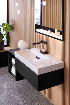 Geberit ONE Ablaufblende, mit Kammeinsatz Magnetbefestigung, Etc, Farbe schwarz Bild 2