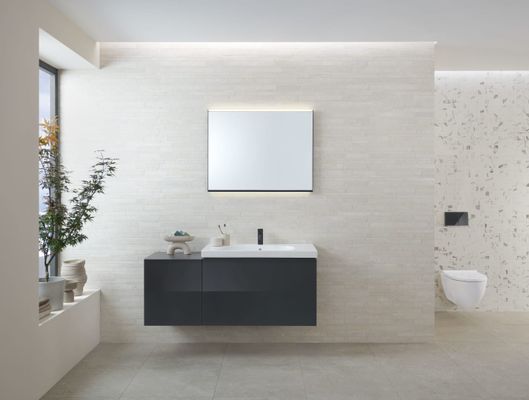 Geberit Sigma70 Betätigungsplatte, eckig, für 2-Mengen-Spülung, Glas, 25 x 146 mm, Farbe lava Bild 4