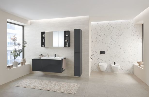 Geberit Acanto Wandbidet, mit Überlauf geschl. Form, T:53 cm, weiss, 275 x 355 mm, Farbe weiß Bild 4