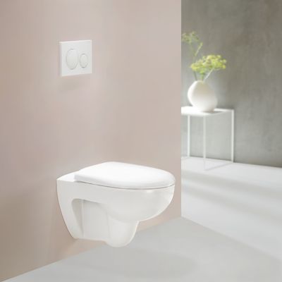 Geberit Wand-Tiefspül-WC-Set, spülrandlos, Sitz mit AS, 405 x 370 x 540 mm, Farbe weiß Bild 8