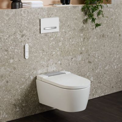 Geberit Wand- Dusch-WC, komplett, Des.Abd.chrom, 340 x 560 x 375 x 570 mm, Farbe weiß Bild 6