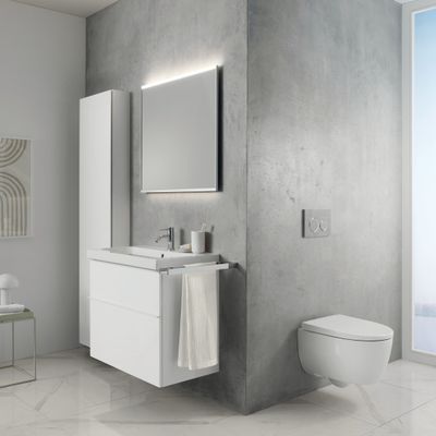 Geberit Wand-Tiefspül-WC Set WC-Sitz, mit AS, spülrandlos, kompakt, 330 x 355 mm, Farbe weiß Bild 8