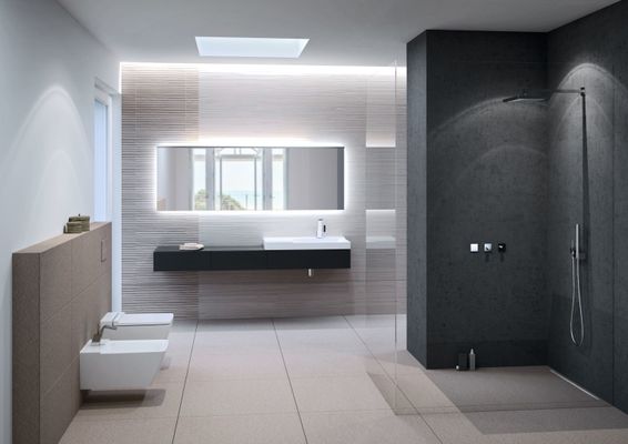 Geberit Duschrinne CleanLine60, 30-90 cm, Metall poliert / gebürstet, 8 x 900 x 43 mm, Farbe Edelstahl-Optik (silber) Bild 3