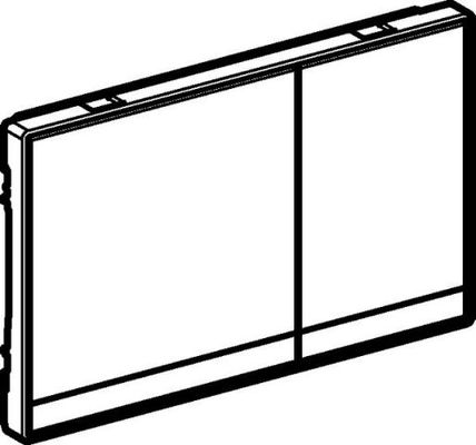 Geberit Betätigungsplattete Sigma60 für 2 Men Spülung, flaechenbünd, chrom gebürstet, 139 x 221 mm, Farbe chrom Bild 3