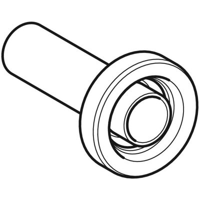Geberit Anschlussstutzen, mit Manschette d45, 164 mm, Farbe schwarz Bild 4