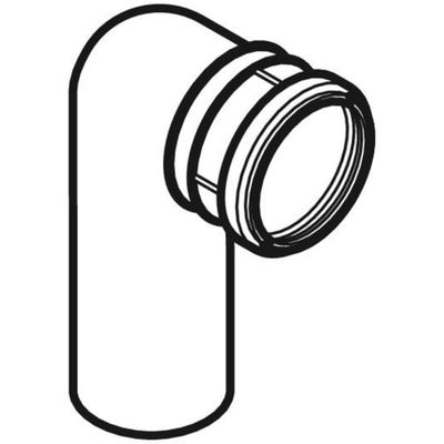 Geberit PE Anschlussbogen 90Gr, für Wand-WC d110 / 90, Farbe schwarz Bild 4