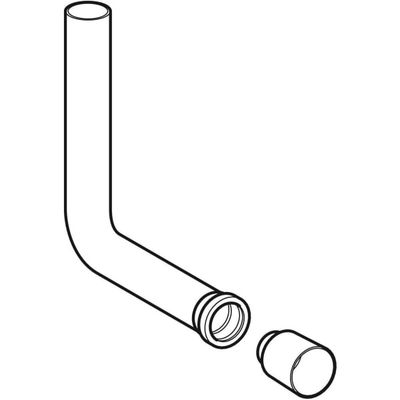 Geberit Spülbogen 90Gr 28 cm, für dicken Wandaufbau d50 Bild 5