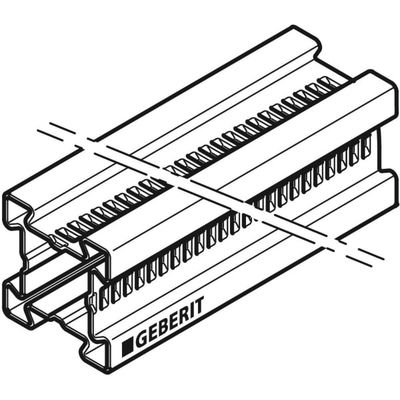 Geberit Profil verzinkt 3,2 x 3,2 cm Länge 5 mtr, per mtr, Farbe grau Bild 4