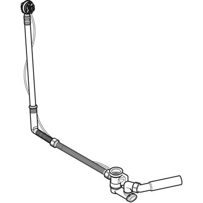Geberit Ab- und Überlaufgarnitur d52, DN 40 / 50, für Sonderwannen, 50 mm Bild 5