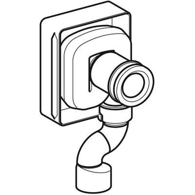 Geberit Absaugesifon UP für Urinal, mit Sifongehaeuse für Stutzen AD 50 mm, Farbe schwarz Bild 5