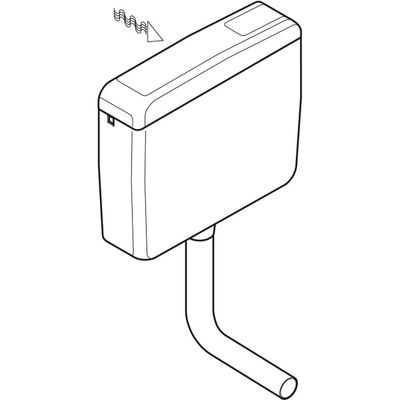 Geberit Spülkasten 127005, 6-9L, Aufputz, zum Auswechseln von Druckspülern, 410 x 440 x 130 mm, Farbe weiß Bild 8