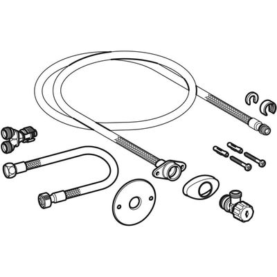 Geberit Fertigmontage-Set, für AquaClean Aufsaetze und Komplettanlagen, für Unterputz-Spülkasten Bild 2