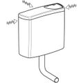 Geberit Spülkasten 140000, 6-9L, weiss, Aufputz, tiefhaengend, mit Spülstop-Taste, 405 x 410 x 138 mm, Farbe weiß Bild 8