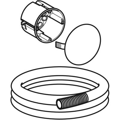 Geberit Rohbauset, zu WC-Steuerung, mit elektr.Auslösung, für Stützklappgriff Bild 2