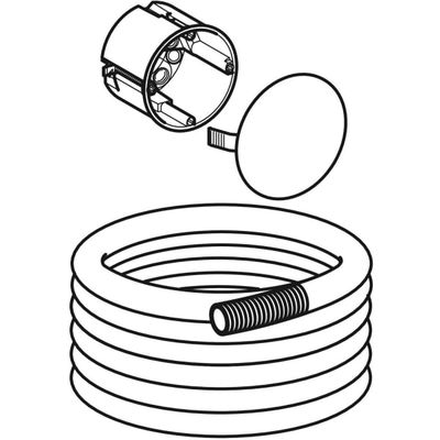 Geberit Rohbauset für WC-Steuerung, mit mechanischer Spülauslösung, Taster Bild 2