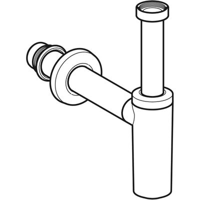 Geberit Tauchrohrgeruchsverschluss, für WB Abgang horiz, d40, G1 1/4, Farbe schwarz Bild 4