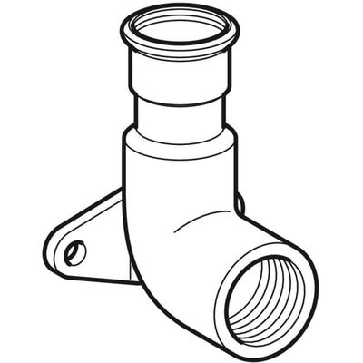 Geberit Mapress Edelstahl Anschlusswinkel 90Gr (Gas) d22-Rp1 / 2, Farbe silberfarben Bild 4