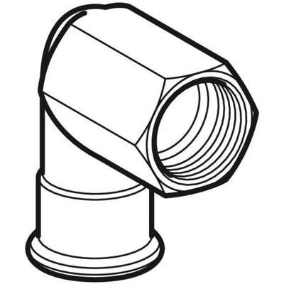Geberit Mapress Edelstahl Übergangswinkel 90Gr, mit IG d15-Rp3 / 8, Farbe silberfarben Bild 4