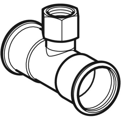 Geberit Mapress C-Stahl T-Stück, mit IG d28-Rp1-28, Farbe grau Bild 4