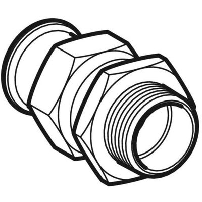 Geberit Mapress Edelstahl Übergangsverschraubte, mit AG ÜM aus ESt d22-R1, 73 mm, Farbe silberfarben Bild 4