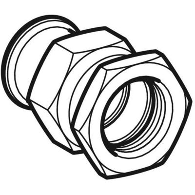 Geberit Mapress Edelstahl Übergangsverschraubte, mit IG ÜM aus ESt d15-Rp3 / 4, 61 mm, Farbe silberfarben Bild 4