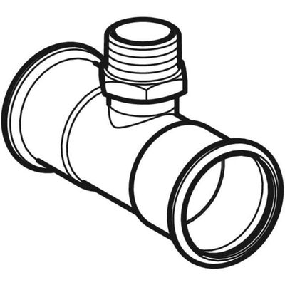 Geberit Mapress Edelstahl T-Stück, mit AG d15-R3 / 8-15, Farbe silberfarben Bild 4