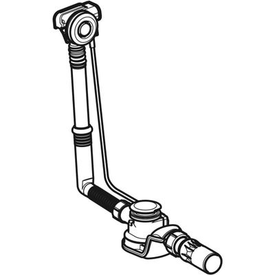 Geberit BW-Ablauf, mit PushControl d52, mit Fertigbauset, DN 40 / 50, hochglanz-verchromt, 50 mm, Farbe chrom Bild 5