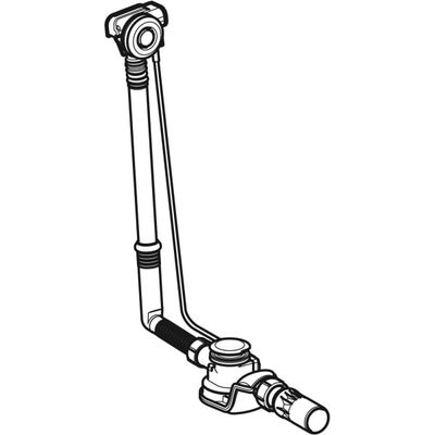 Geberit BW-Ablauf, mit PushControl d52 Länge: 60 cm, mit Fertigbauset, chrg, DN 40 / 50, Farbe chrom Bild 5
