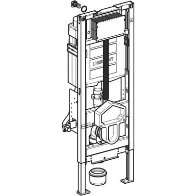 Geberit Wand-WC-Element 112 cm, mit Sigma Unterputz-Spülkasten, barrierfreie Ausf, 1120 x 420 mm Bild 10