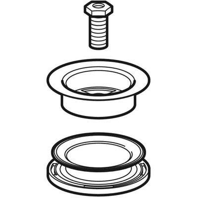 Geberit BW Ablaufventil 1 1/2" Dichtung, Schraube Bild 2