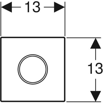 Geberit Typ 10 Urinalsteuerung, elektron. Spülauslösung Batterie, chrom / hochglanz, Farbe silberfarben Bild 4