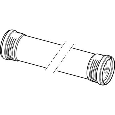 Geberit Rohr, mit 2 Muffen, 1000 mm, Farbe schwarz Bild 5