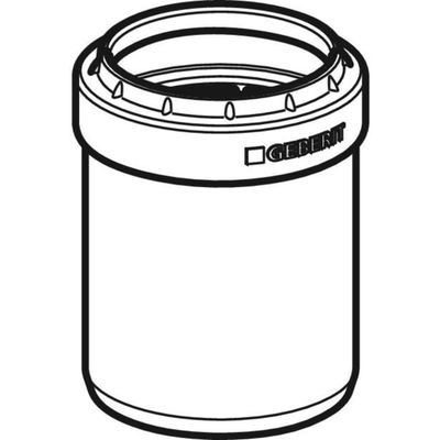 Geberit Reduktion zentrisch DN 50 x 40 kurz, 68 mm, Farbe schwarz Bild 4