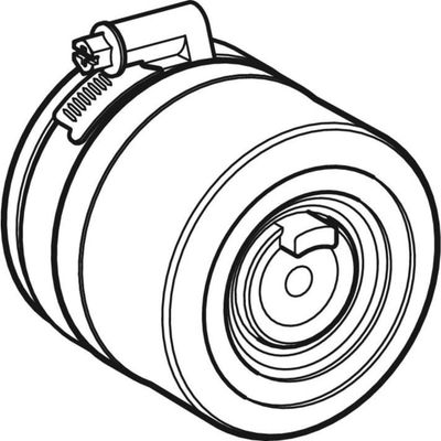 Geberit Übergangsmanschette auf Guss, 77 mm, Farbe schwarz Bild 3