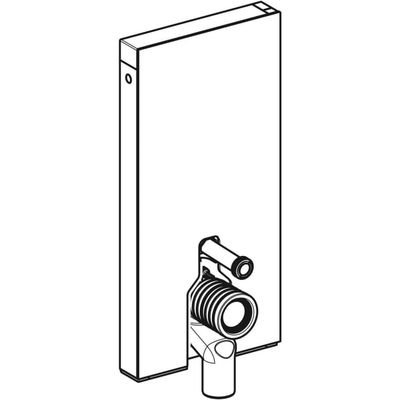 Geberit Sanitärmodul, für Stand-WC 101 cm, Glas weiss, 1010 x 480 x 106 mm, Farbe weiß Bild 12