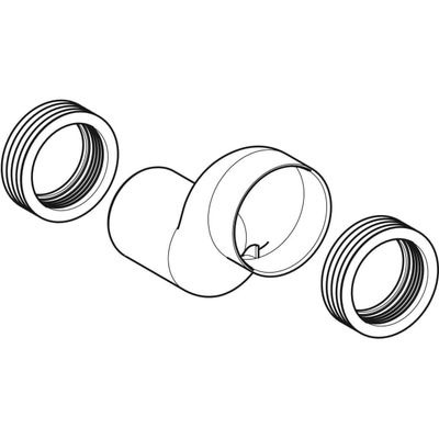 Geberit Anschlussstutzen etagiert 3 cm, für Wand-WC oder Stand-WC, mm, DN 90, Farbe weiß Bild 3