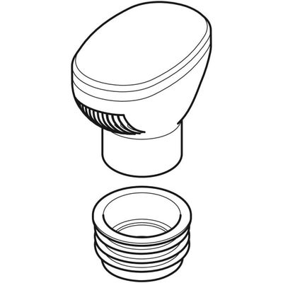 Geberit Belüftungsvent. BON-AIR GRB90, mit Manschette, für d75 / 110 PP, d75 PE, 141 mm, Farbe schwarz Bild 4