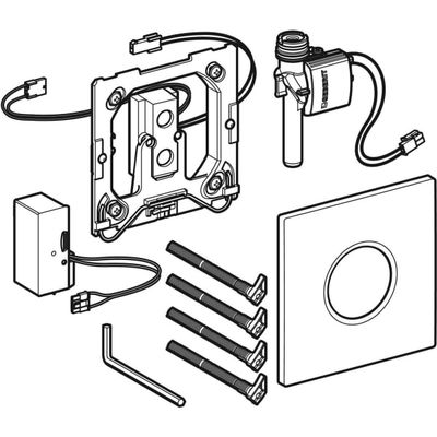 Geberit Urinalsteuerung mit elektronischer Auslösung, 130 x 130 x 90 mm, Farbe weiß Bild 5