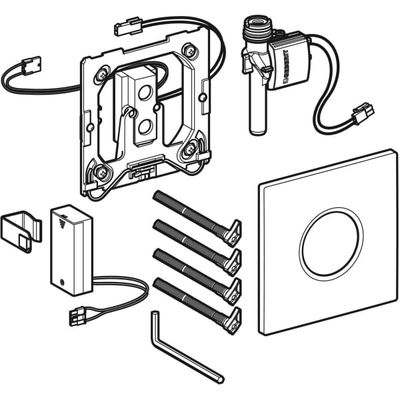 Geberit Urinalsteuerung mit elektronischer Auslösung, Batterie, 130 x 130 x 90 mm, Farbe chrom Bild 5