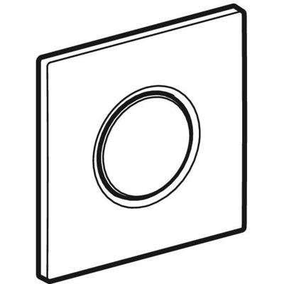 Geberit Frontplatte Typ 01, für Urinalsteuerung, pneumatische Spülauslösung, Farbe weiß Bild 4