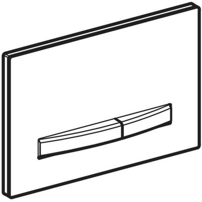 Geberit Sigma50 Betätigungsplatte, für 2-Mengen- Spülung, chrom gebürstet, 12 x 246 x 164 mm, Farbe chrom Bild 5