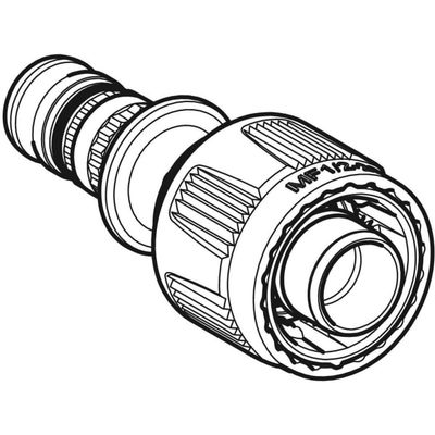 Geberit Übergang, mit MasterFix 20 mm x MF20, (PVDF), 74 mm Bild 4