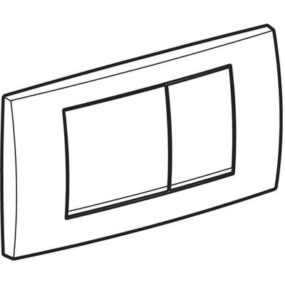 Geberit Betätigungsplatte Twinline30 für 2-Mengen -Spülung, weiss / glanzchrom, 32 x 340 x 185 mm, Farbe weiß Bild 5