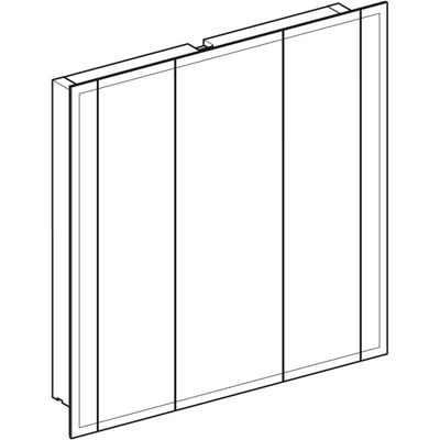 Geberit ONE Spiegelschrank, mit Beleuchtung drei Türen, 100 x 100 x 16 cm Bild 6