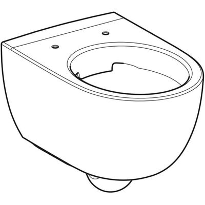 Geberit Renova Comfort WWC Tiefspüler, erhöht geschlossene Form Rimfree, weiss KeraTect, 370 x 355 mm, Farbe weiß Bild 9