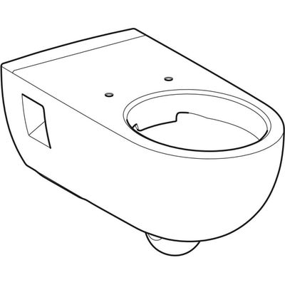 Geberit Renova Comfort Wand-WC Tiefspüler teilgeschlossene Form Rimfree, weiss Tect, 345 x 355 mm, Farbe weiß Bild 10